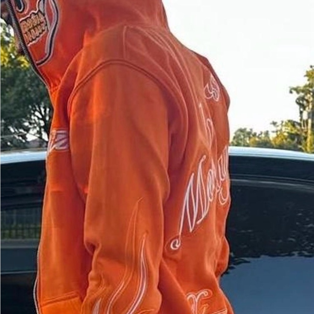 Orange Graphic Hoodie
